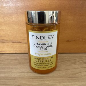 Findley Vitamin C & Hyaluronic Acid Brightening Face Serum Capsules 60 Count NEW